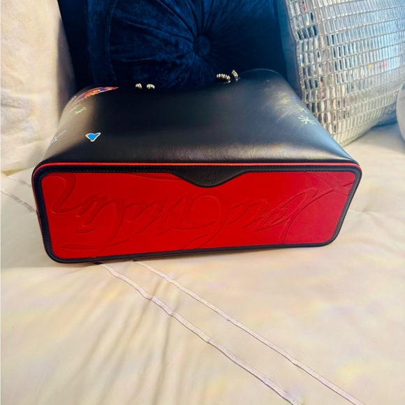 Christian Louboutin Black and Red Cityscape Tote - Picture 4 of 7